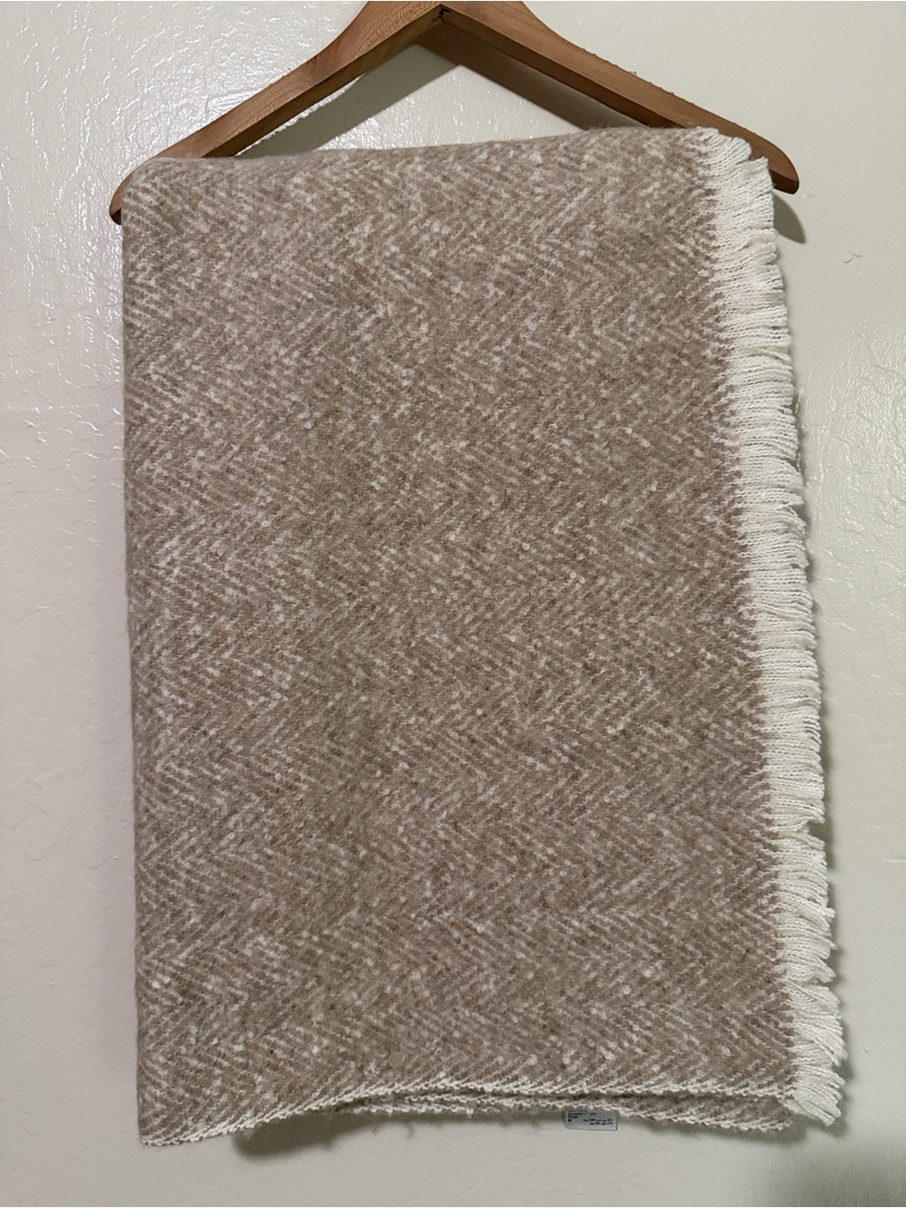 Hotel Collection Brushed Herrungbone Knit Throw Blanket 45 ‘´x 60’´